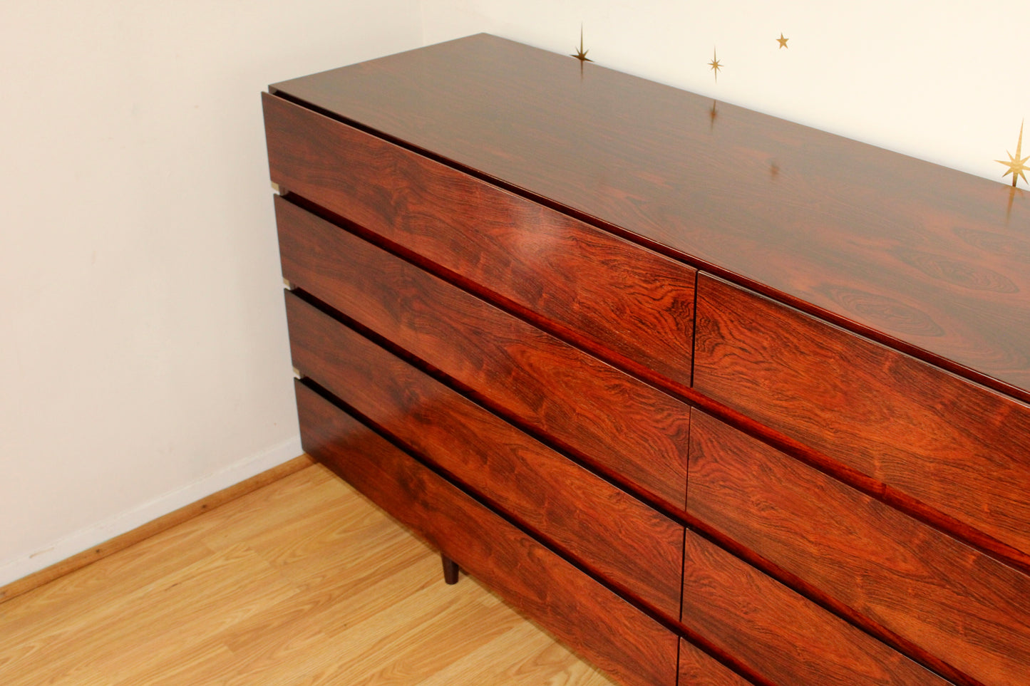 Danish Brazilian Rosewood 8 Drawer Dresser