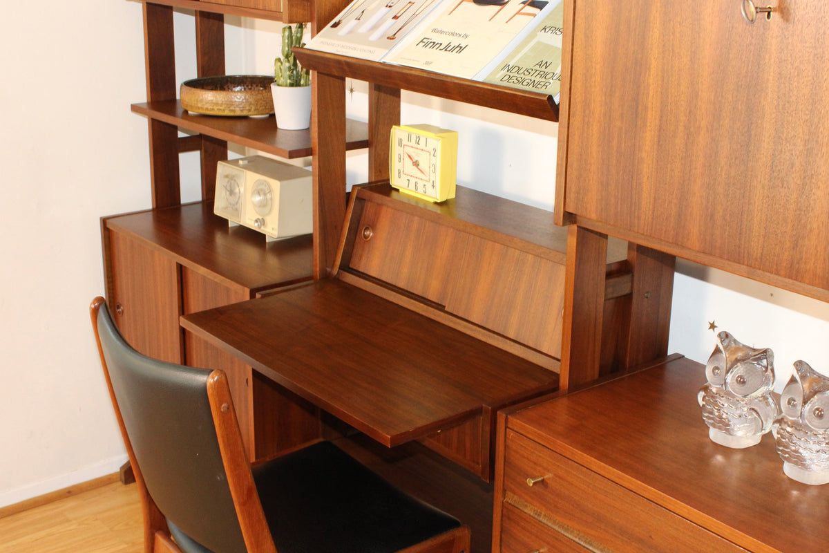 Yugoslavian 3-Bay Freestanding Wall Unit/Room Divider