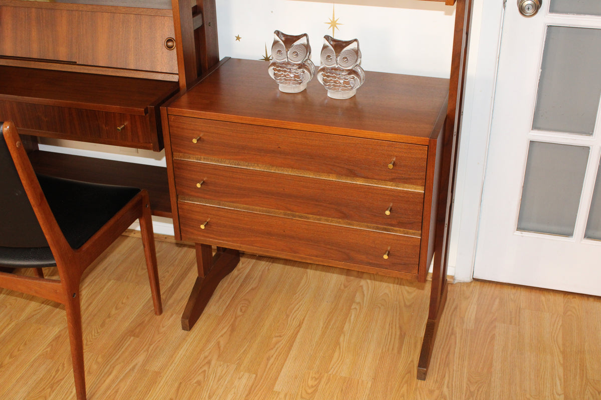 Yugoslavian 3-Bay Freestanding Wall Unit/Room Divider