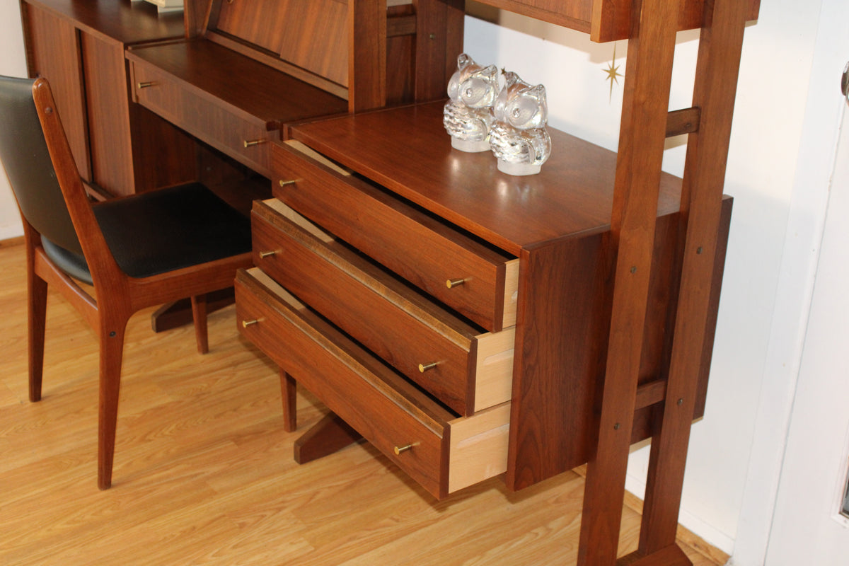 Yugoslavian 3-Bay Freestanding Wall Unit/Room Divider