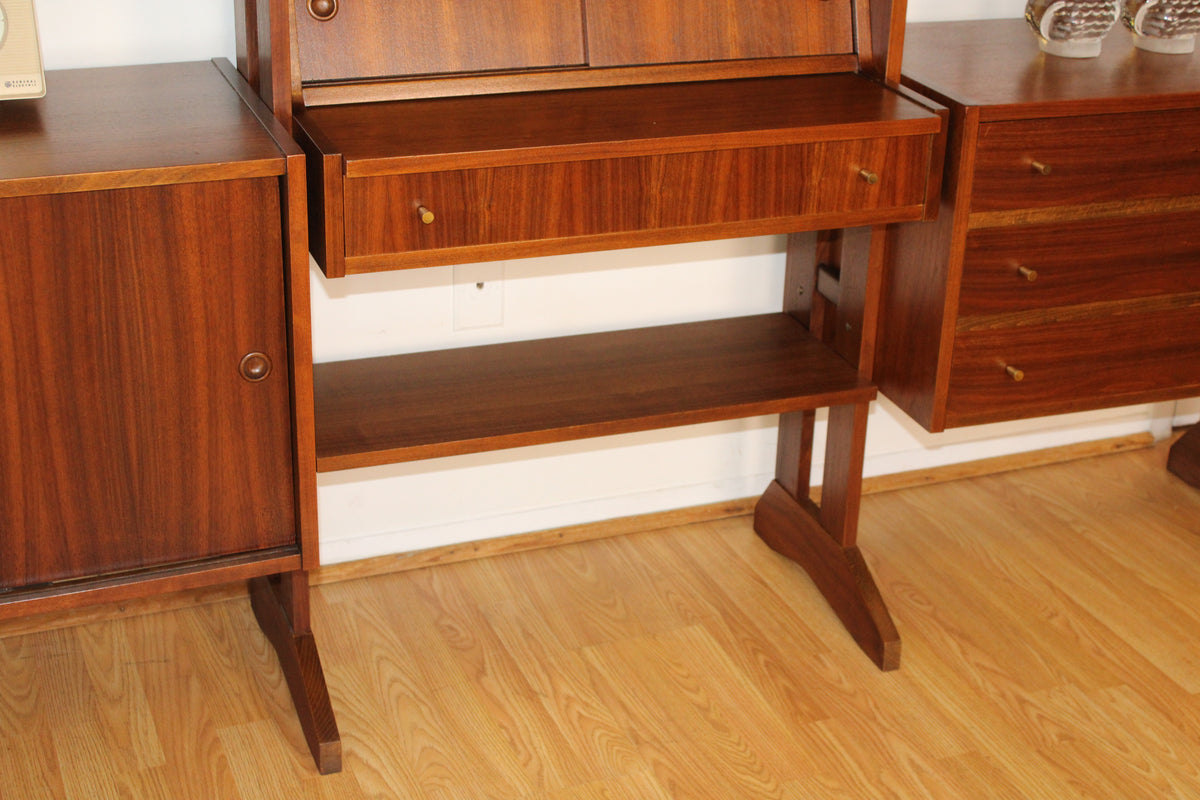 Yugoslavian 3-Bay Freestanding Wall Unit/Room Divider