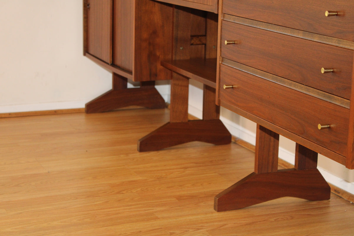 Yugoslavian 3-Bay Freestanding Wall Unit/Room Divider