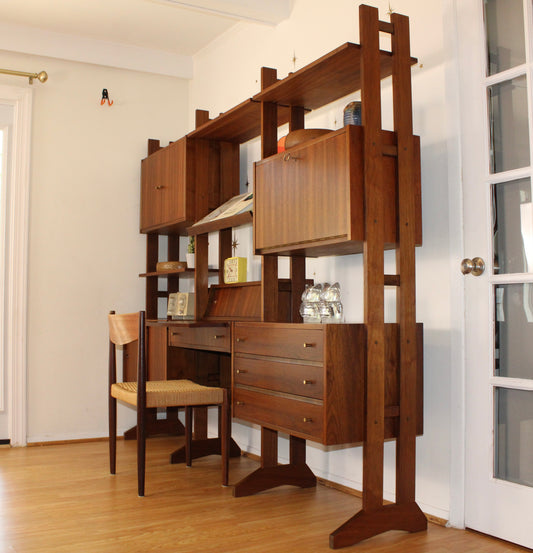 Yugoslavian 3-Bay Freestanding Wall Unit/Room Divider