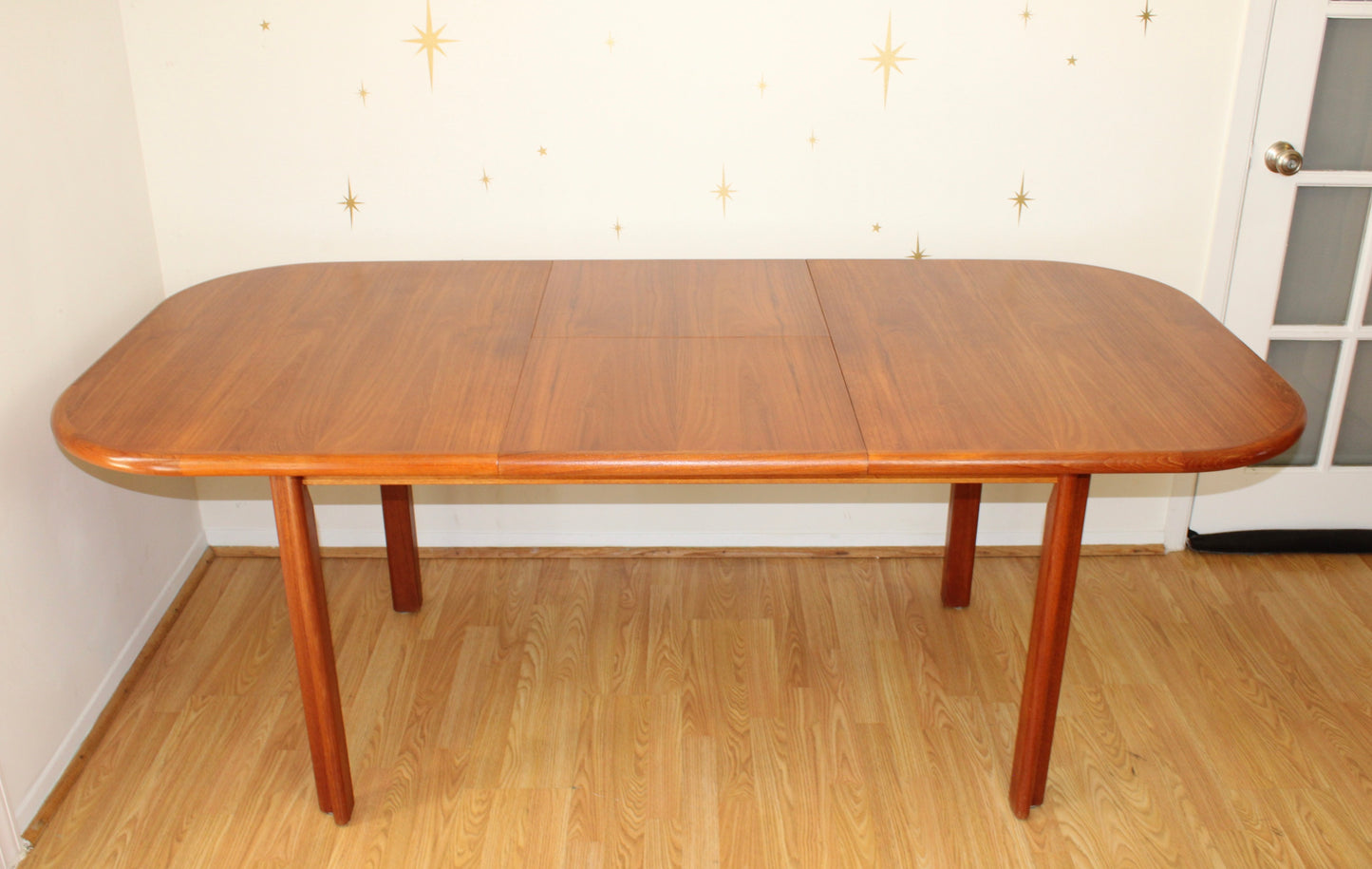 Vintage Teak Dining Table with Butterfly Leaf