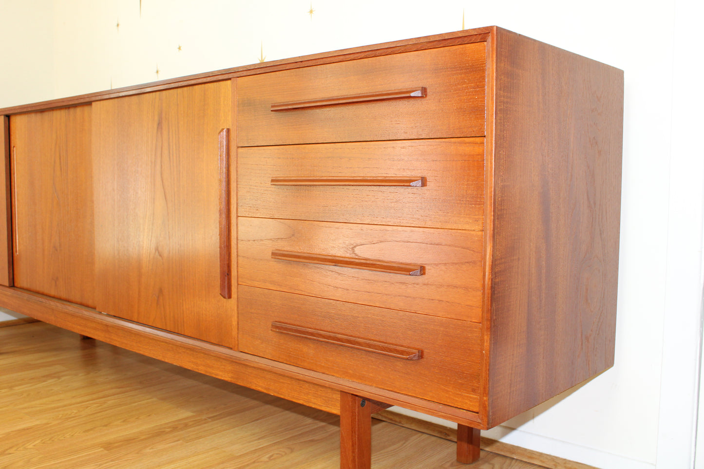 Danish Teak 80" Long Sideboard