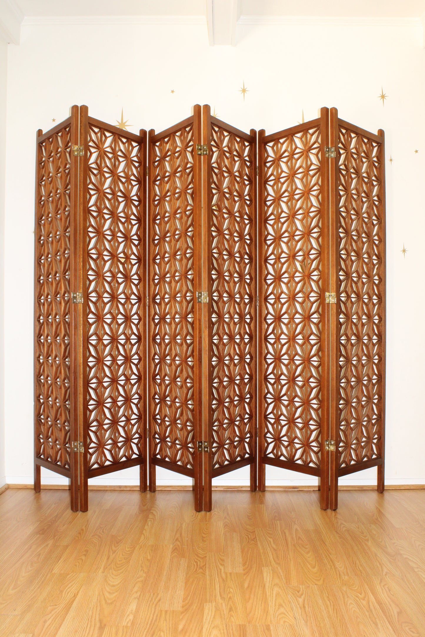 Vintage Kumiko 6-Panel Folding Screens/Room Divider
