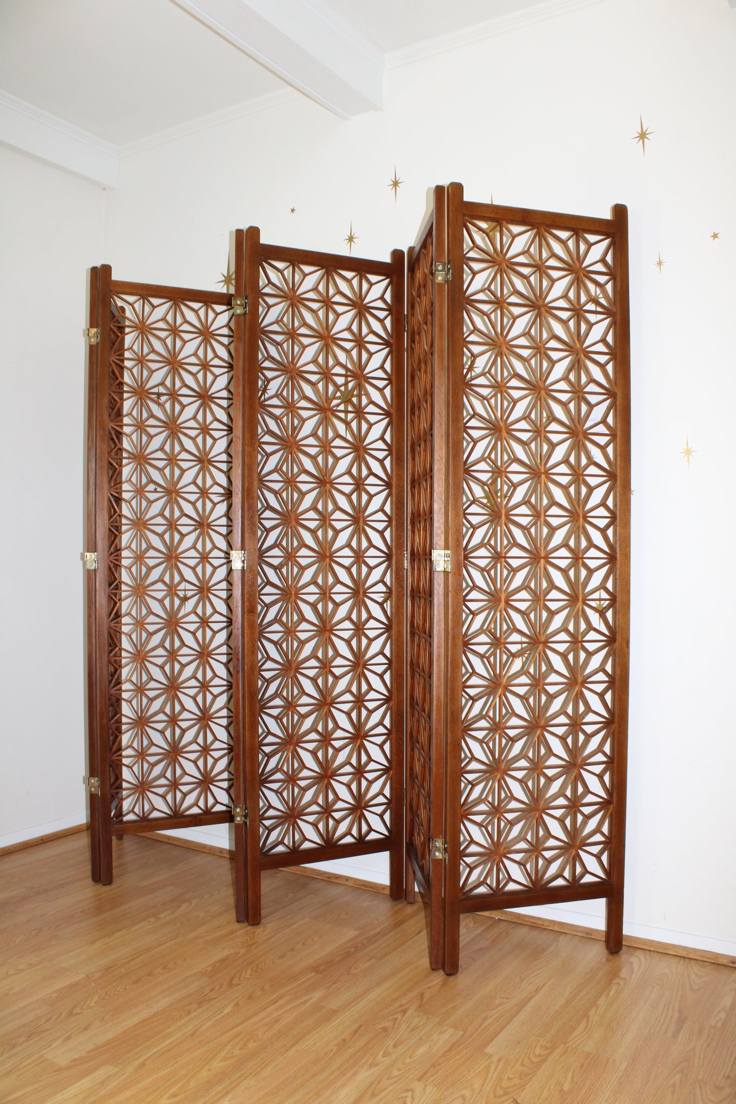 Vintage Kumiko 6-Panel Folding Screens/Room Divider