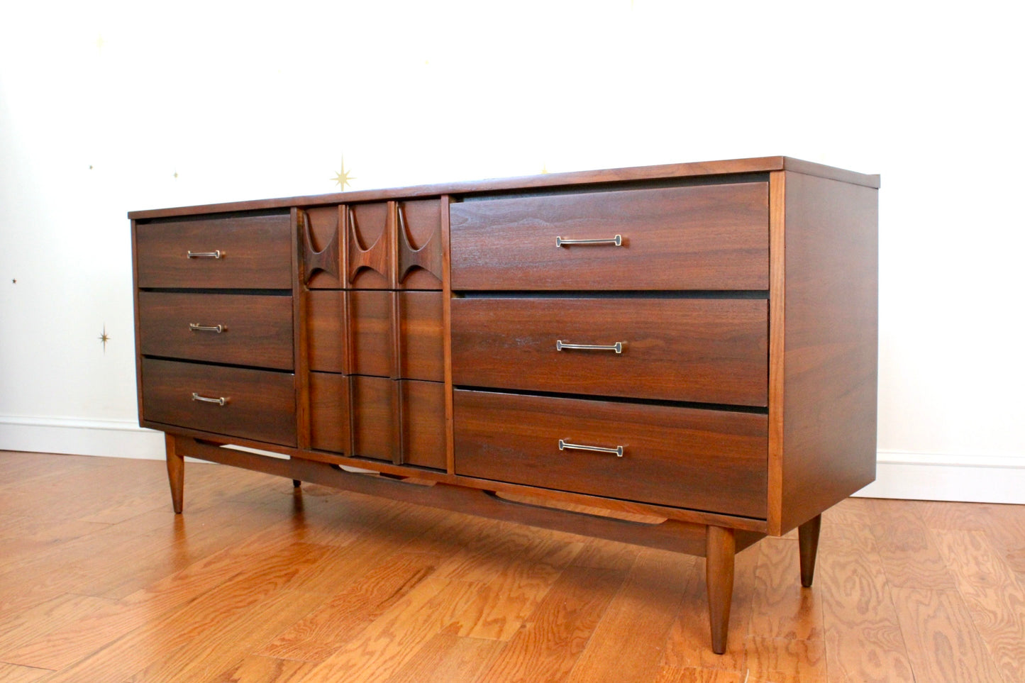 Vaughn-Bassett Walnut Lowboy Dresser