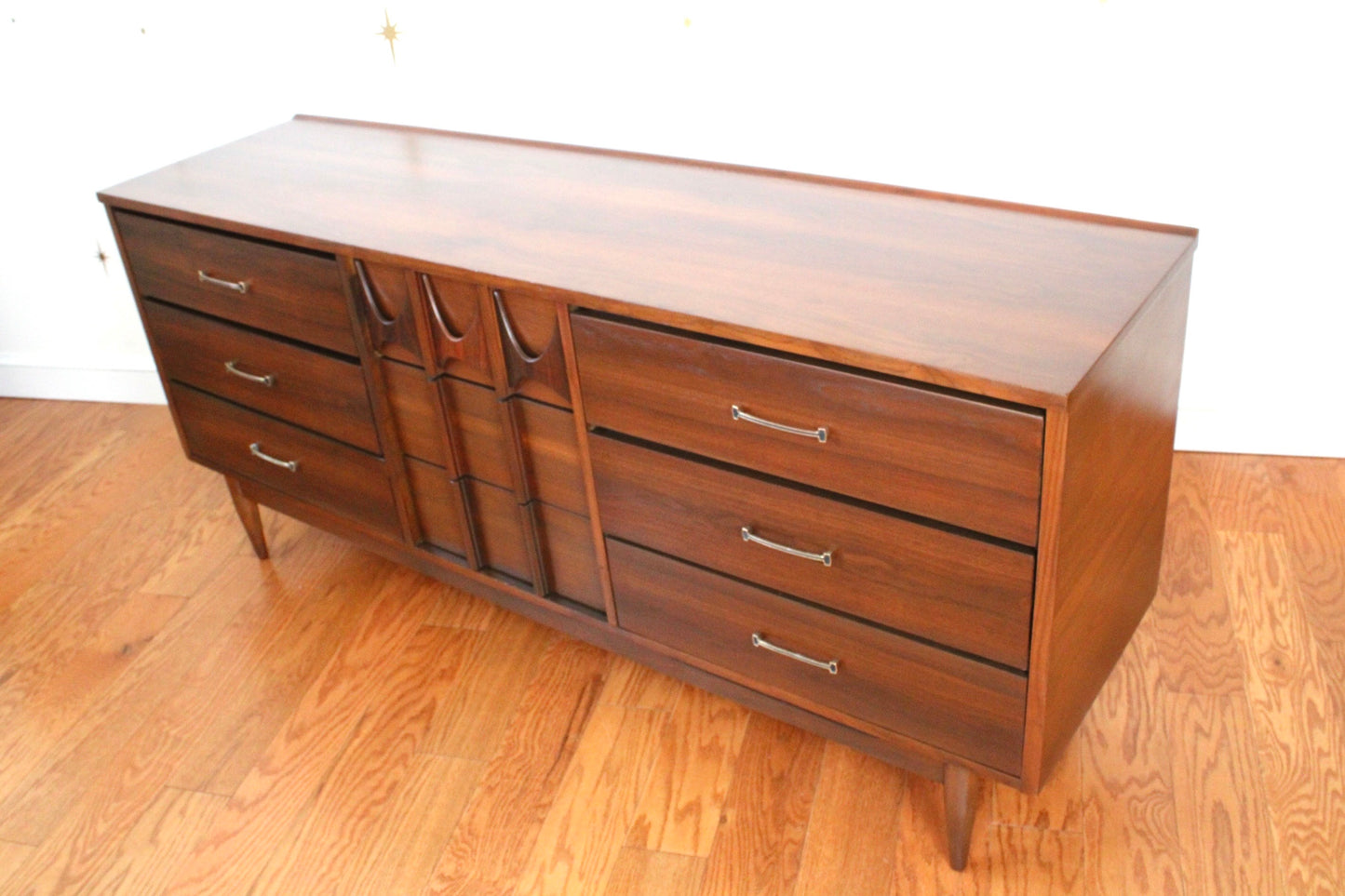 Vaughn-Bassett Walnut Lowboy Dresser