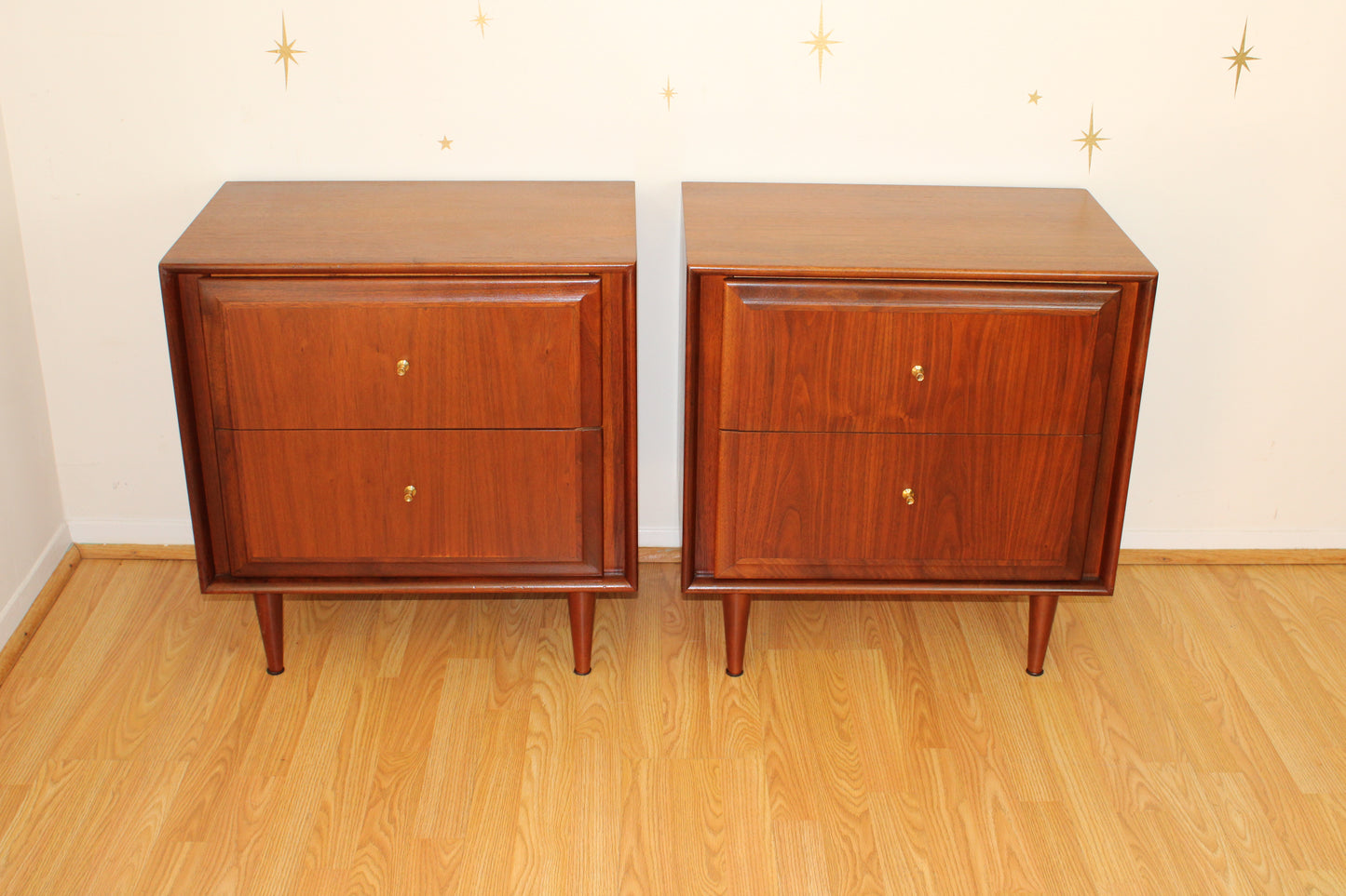 Pair-MCM Walnut Nightstands by Dillingahm