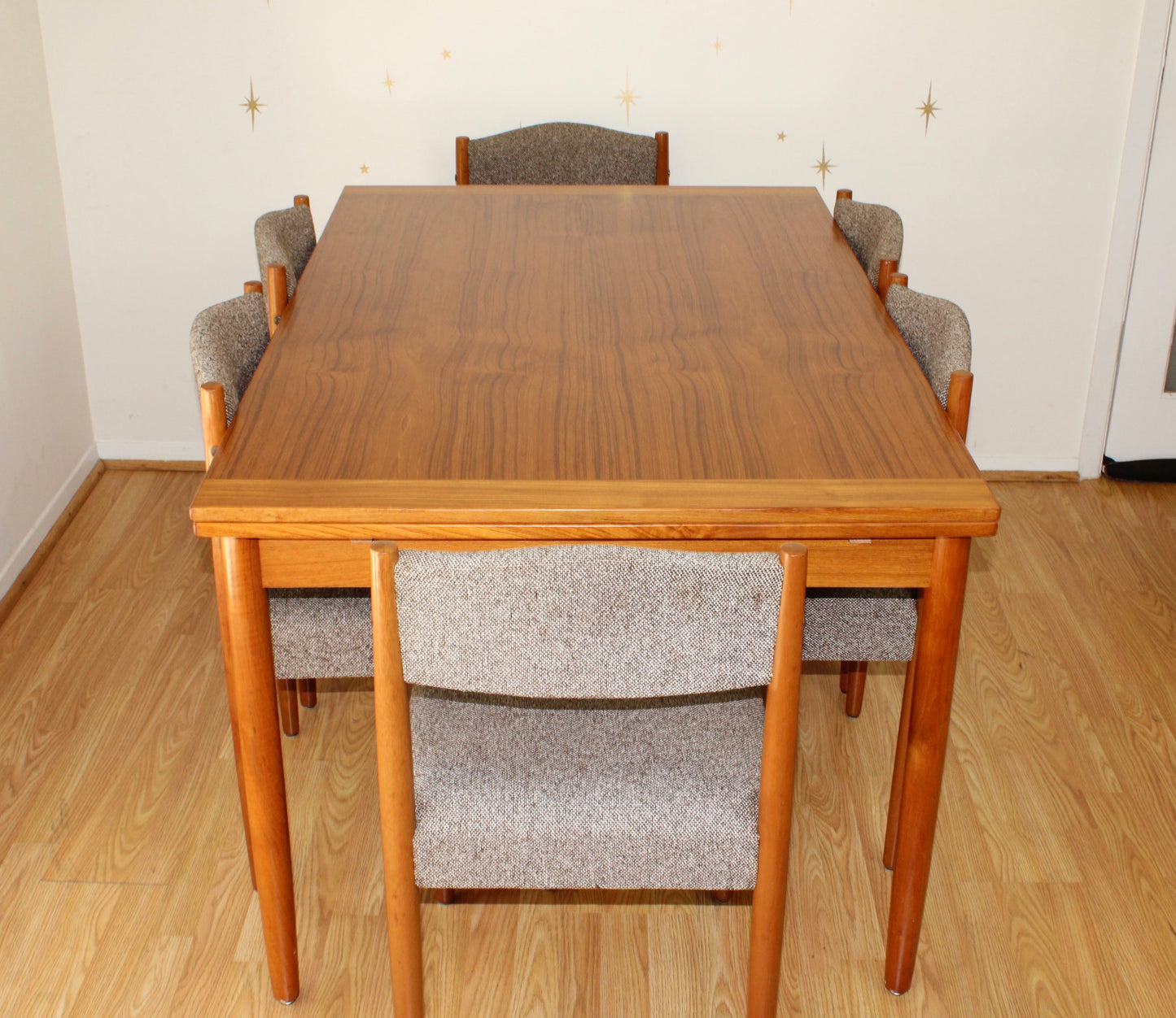 Danish Teak Dining Table w/ Refractory Leaves