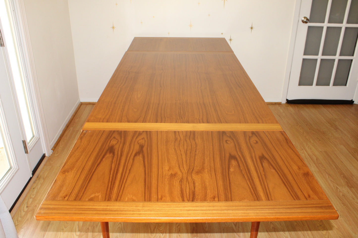 Danish Teak Dining Table w/ Refractory Leaves