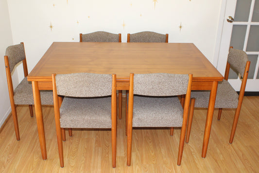 Danish Teak Dining Table w/ Refractory Leaves