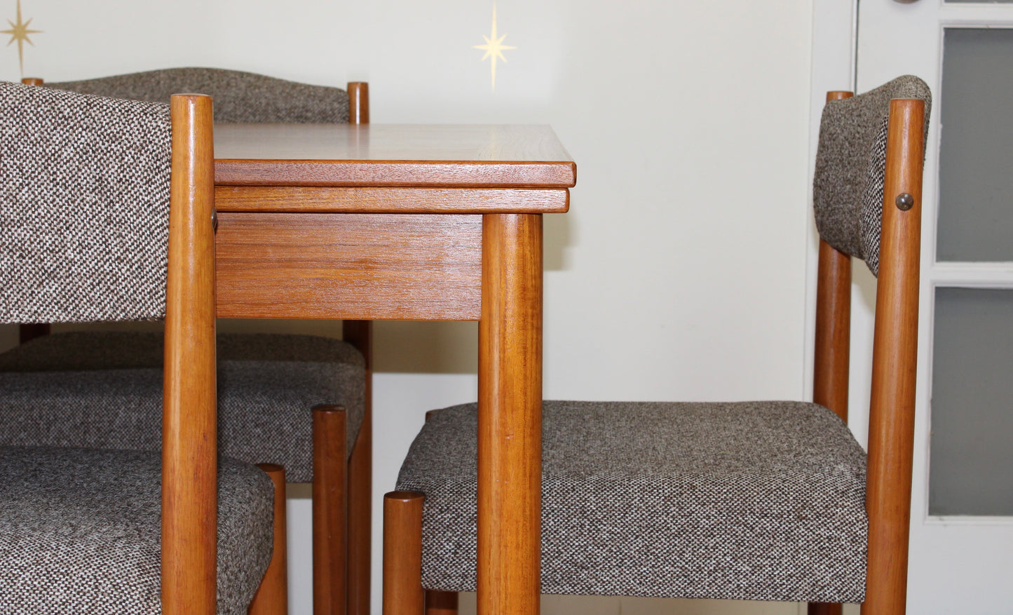 Danish Teak Dining Table w/ Refractory Leaves