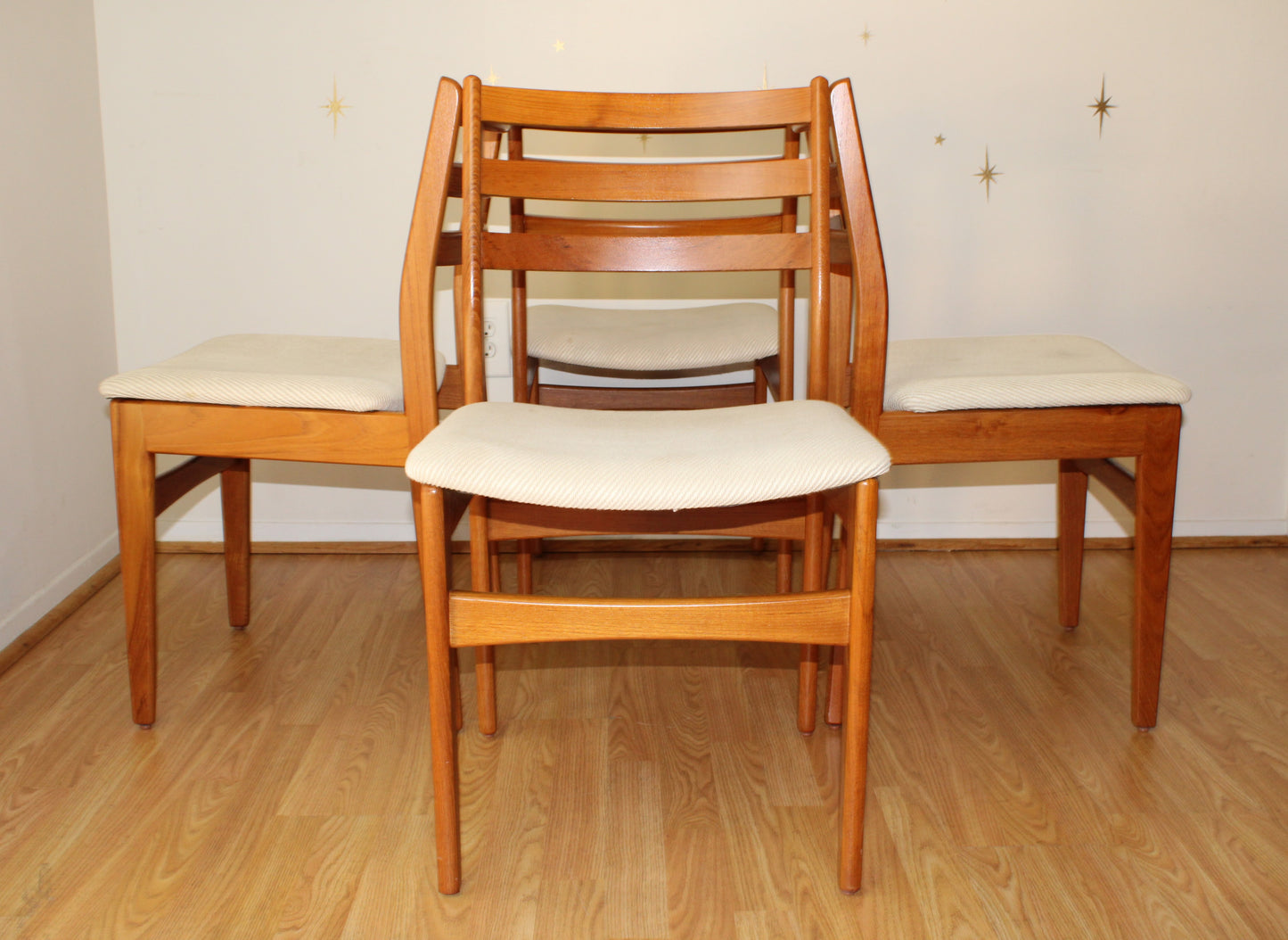 Set of 4 Vintage Canadian Teak Dining Chairs