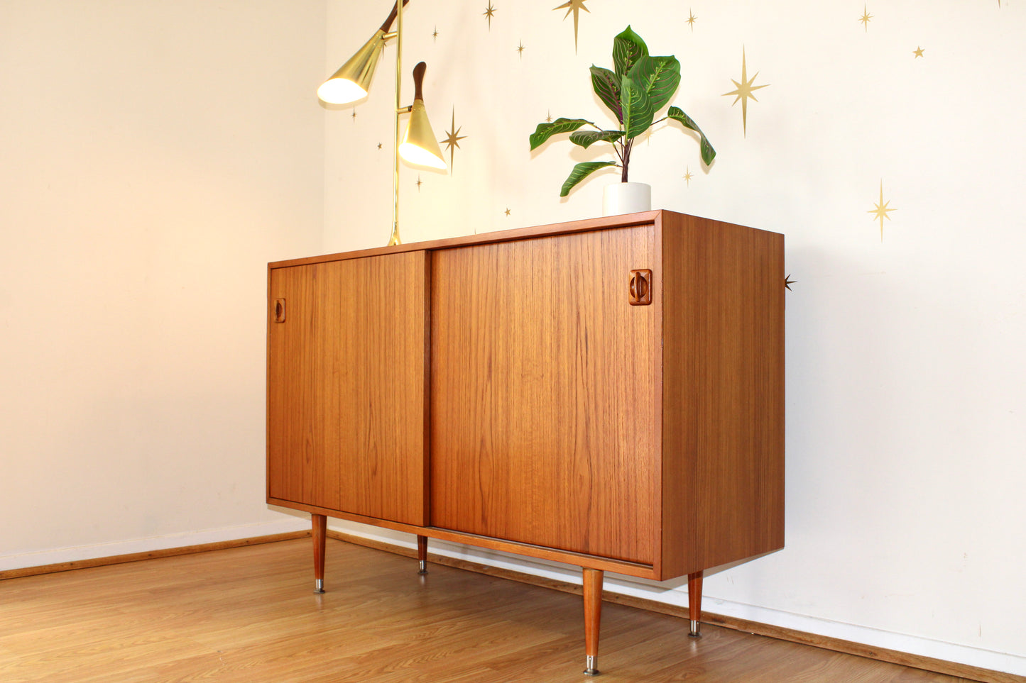 Danish Modern Teak Compact Sideboard