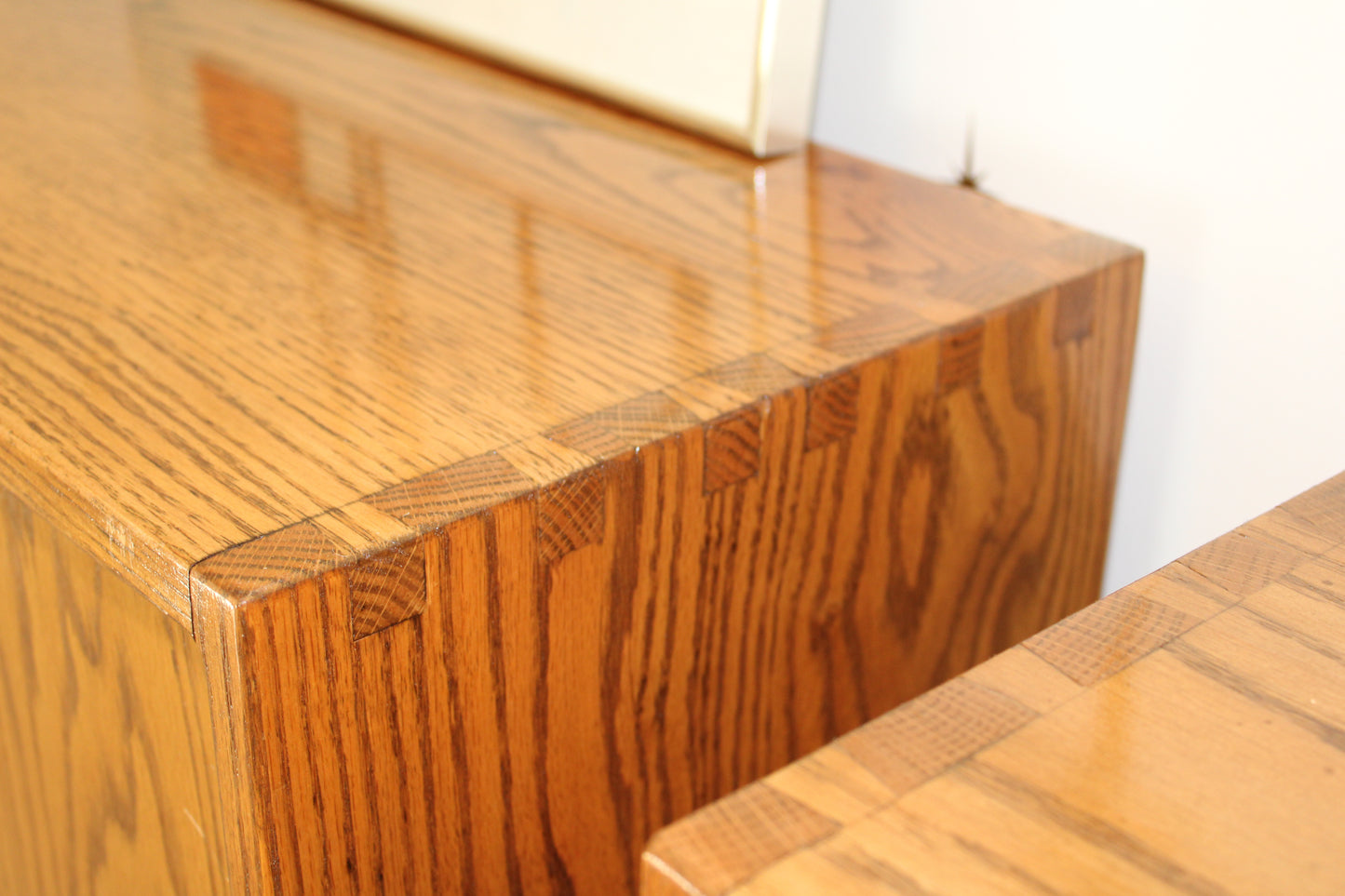 Pair of Modernist Solid Oak Cabinets