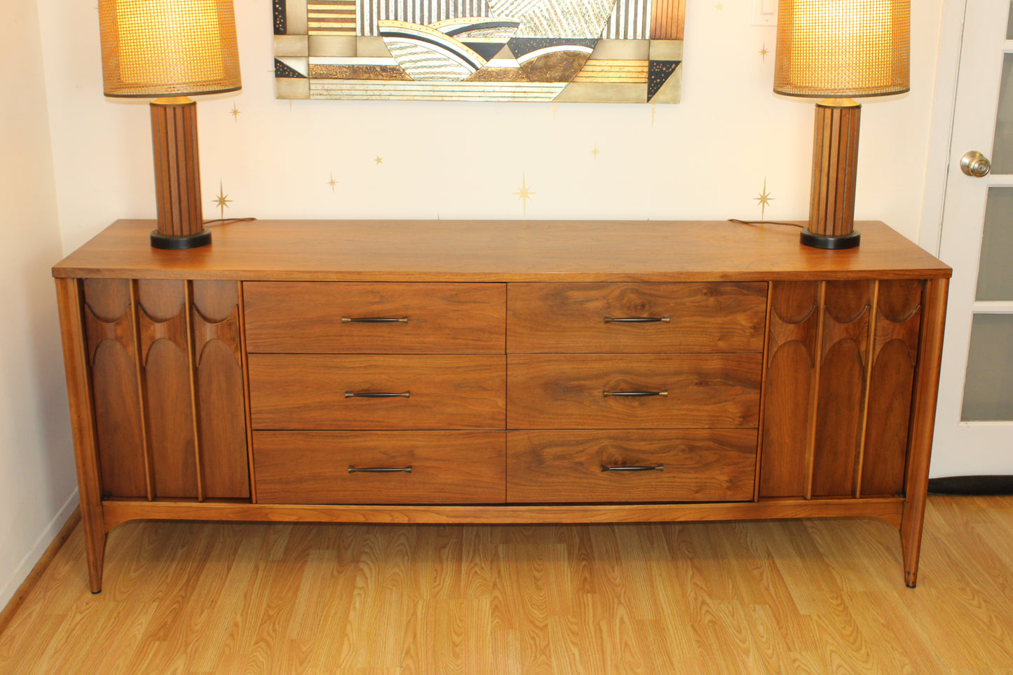 Kent Coffey Perspecta Walnut Low Dresser/Credenza