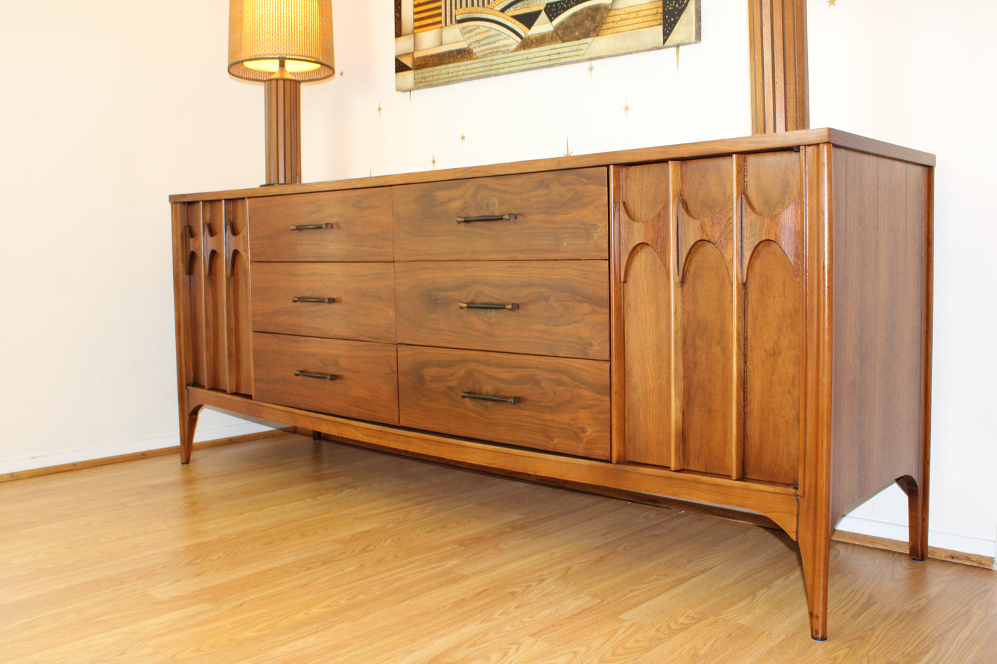 Kent Coffey Perspecta Walnut Low Dresser/Credenza