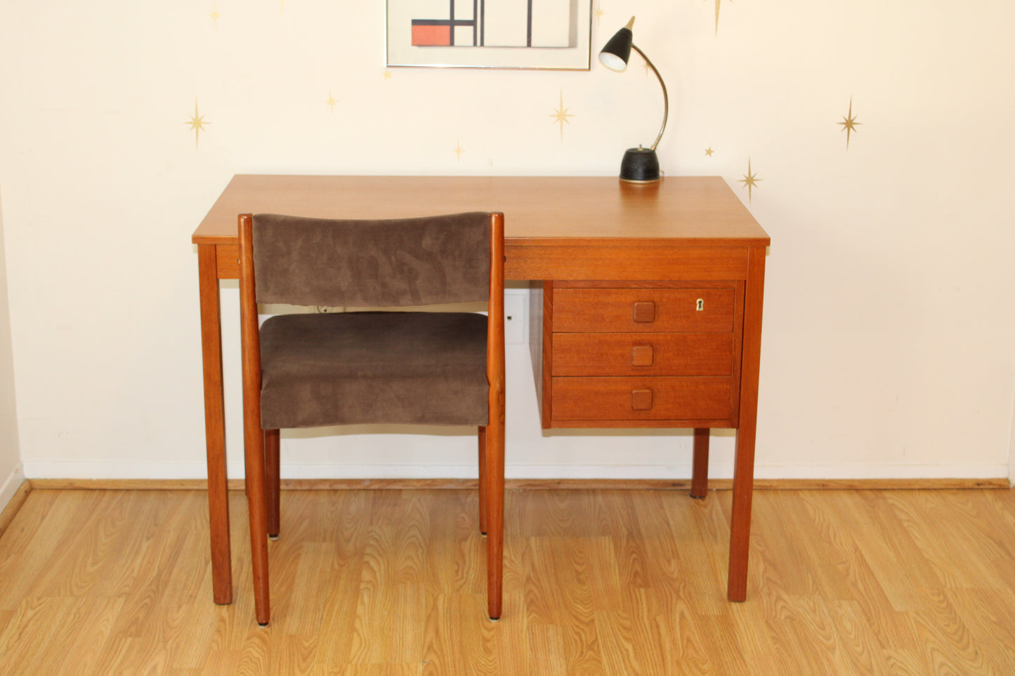 Danish Teak Compact Desk - Domino Møbler