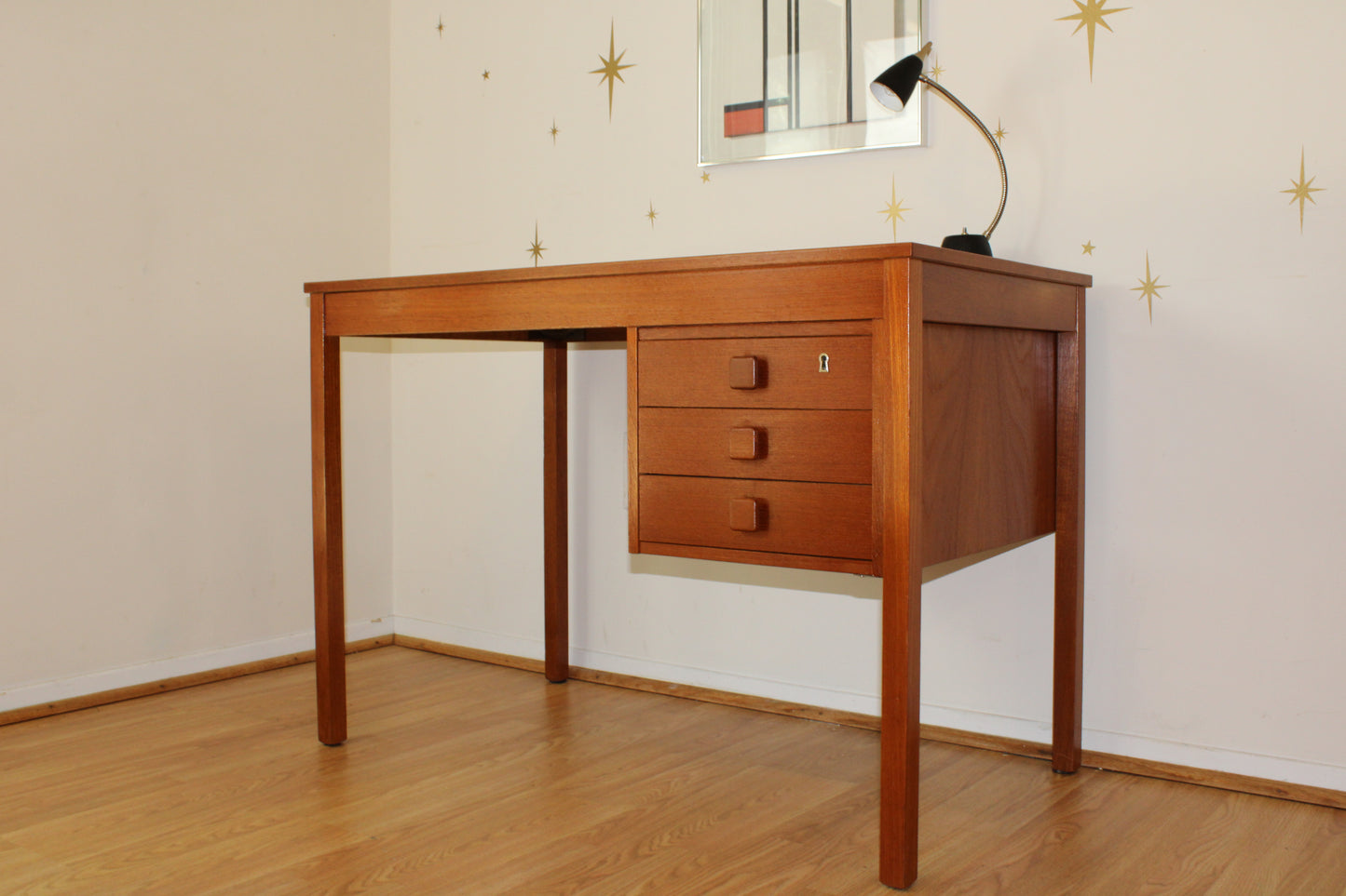 Danish Teak Compact Desk - Domino Møbler