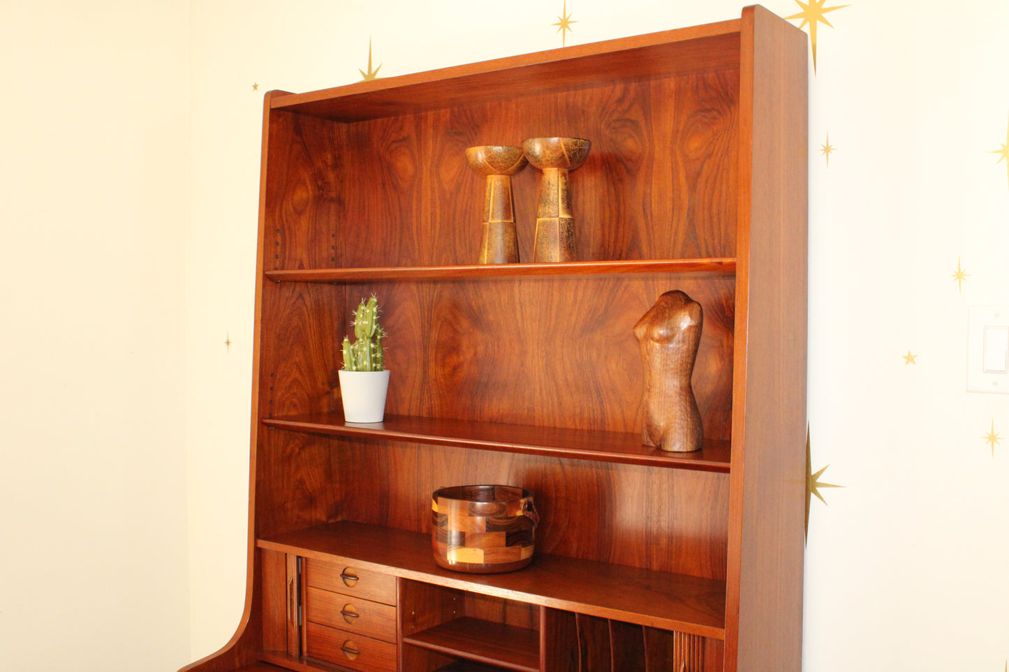 Danish Modern Teak Secretary Desk/Bookcase by Johannes Sorth