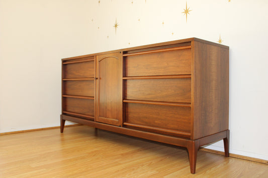 Lane Rhythm Walnut Triple Dresser