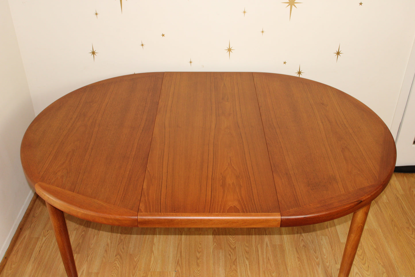 Danish Modern Teak Extendable Dining Table w/ Leaf