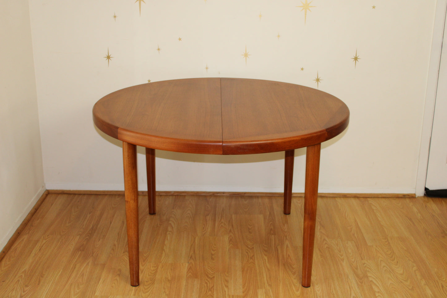 Danish Modern Teak Extendable Dining Table w/ Leaf