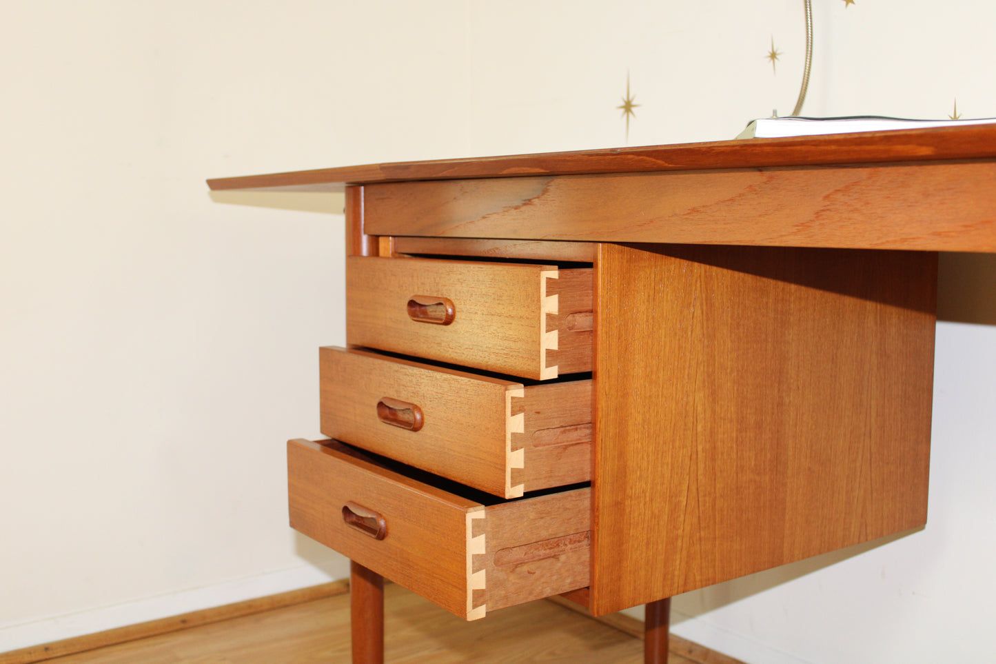 Danish Teak Extendable Desk by H. Sigh & Søn