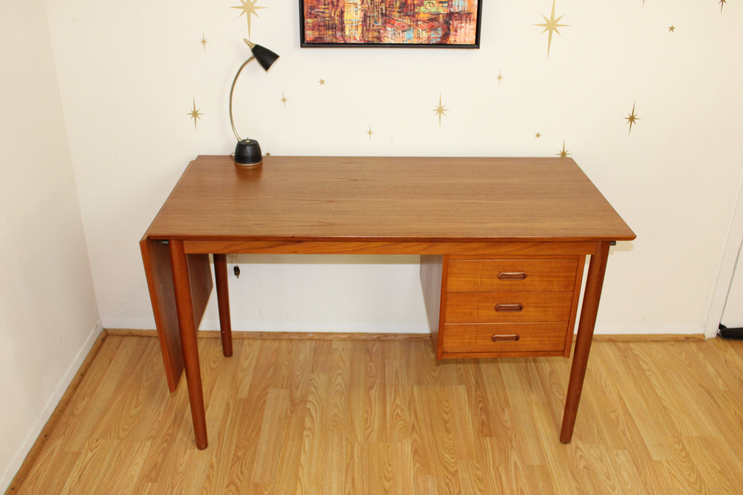 Danish Teak Extendable Desk by H. Sigh & Søn