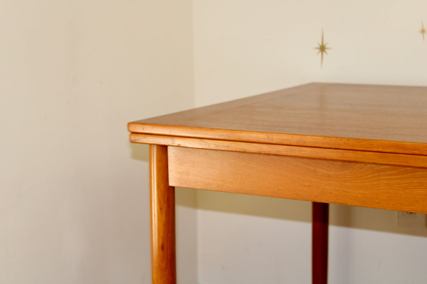 Danish Modern Teak Extending Dining Table w/ Leaves