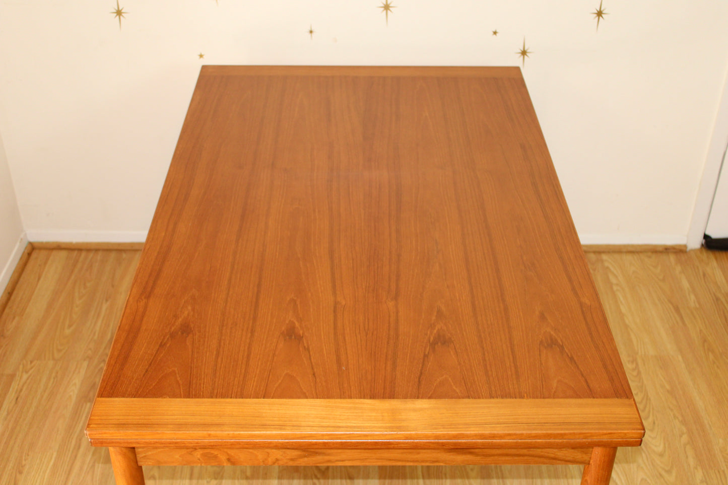 Danish Modern Teak Extending Dining Table w/ Leaves