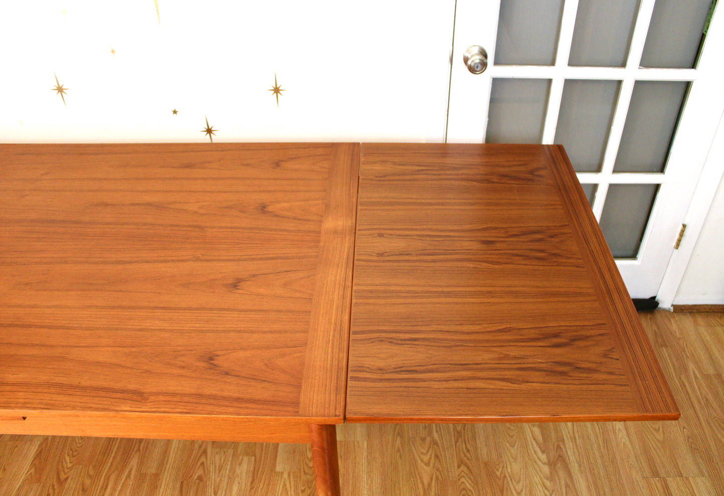 Danish Modern Teak Extending Dining Table w/ Leaves