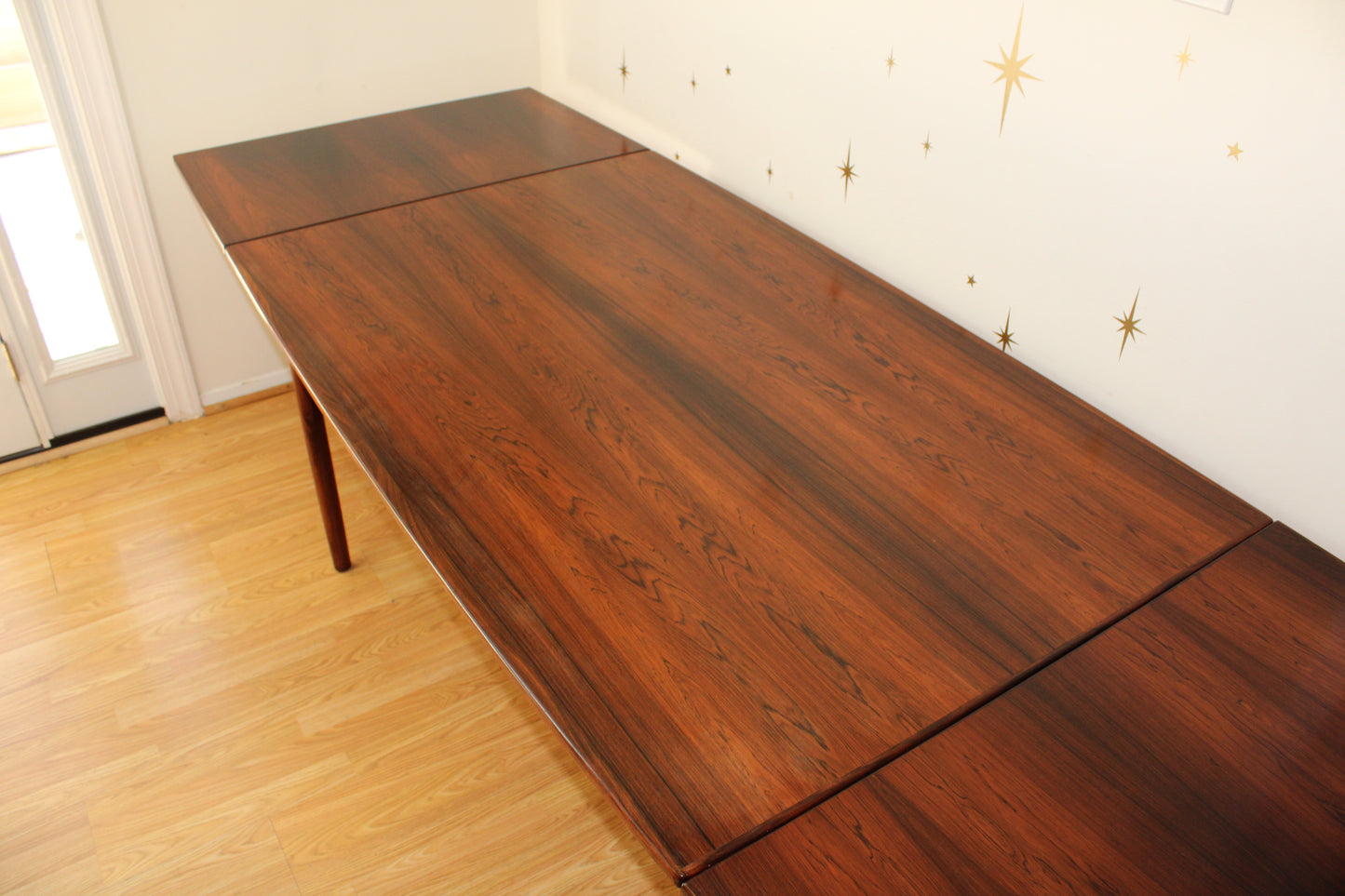 Danish Brazilian Rosewood Dining Table w/ Refractory Leaves