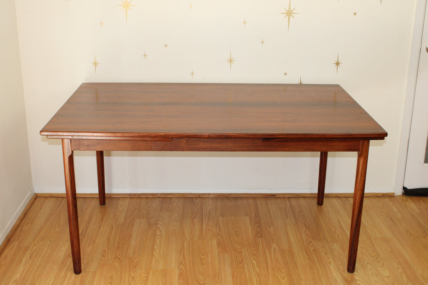 Danish Brazilian Rosewood Dining Table w/ Refractory Leaves