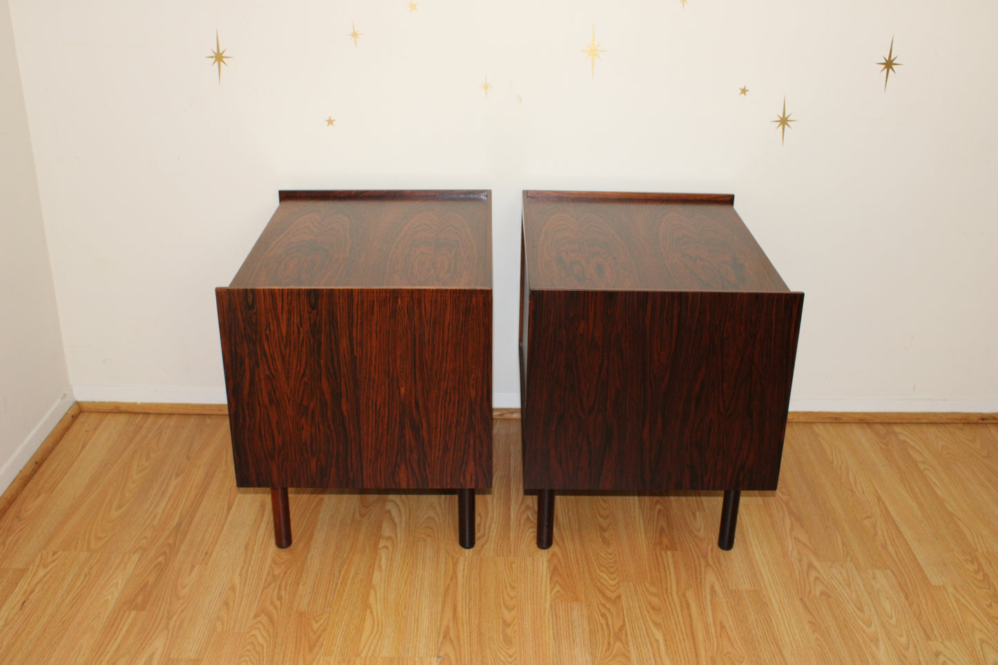 Pair-Danish Modern Luxurious Rosewood Nightstands