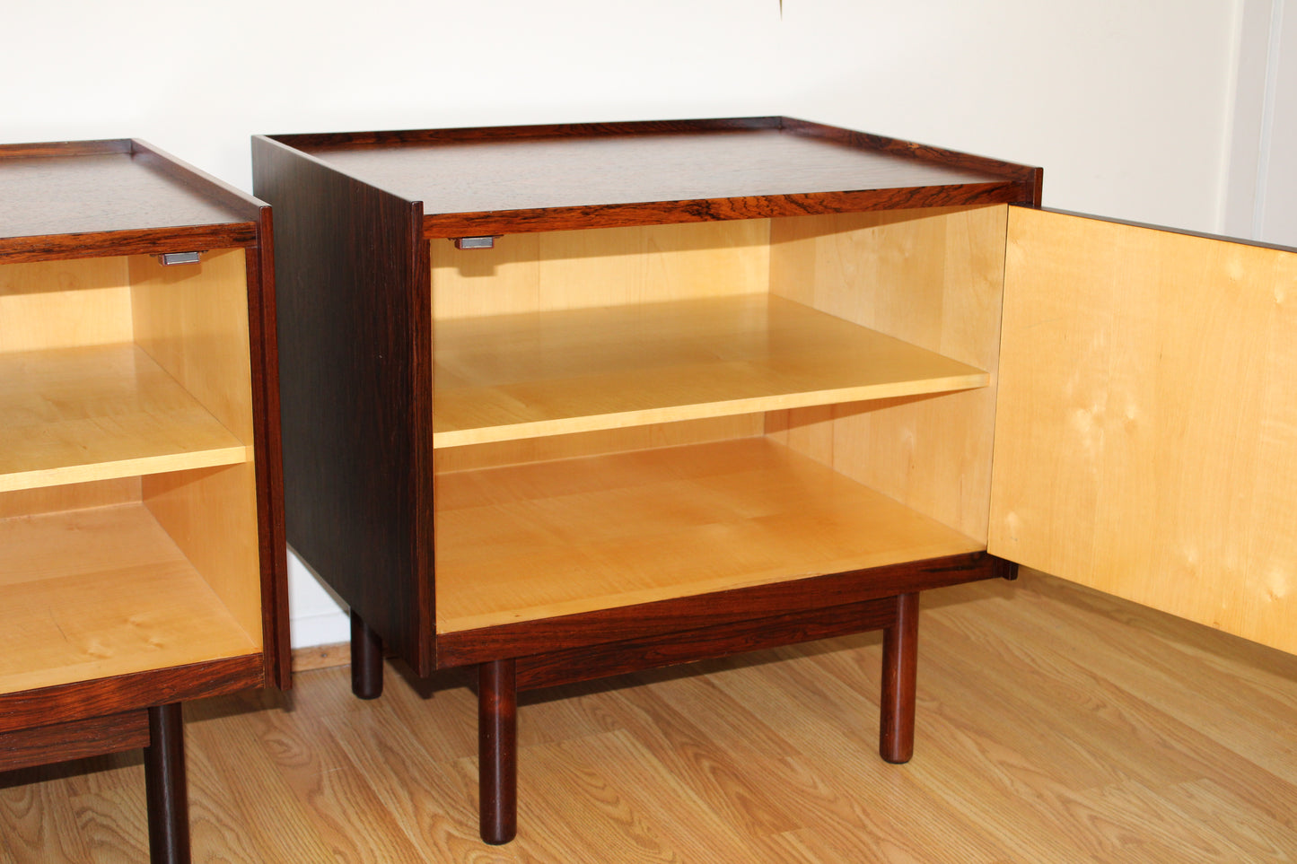 Pair-Danish Modern Luxurious Rosewood Nightstands