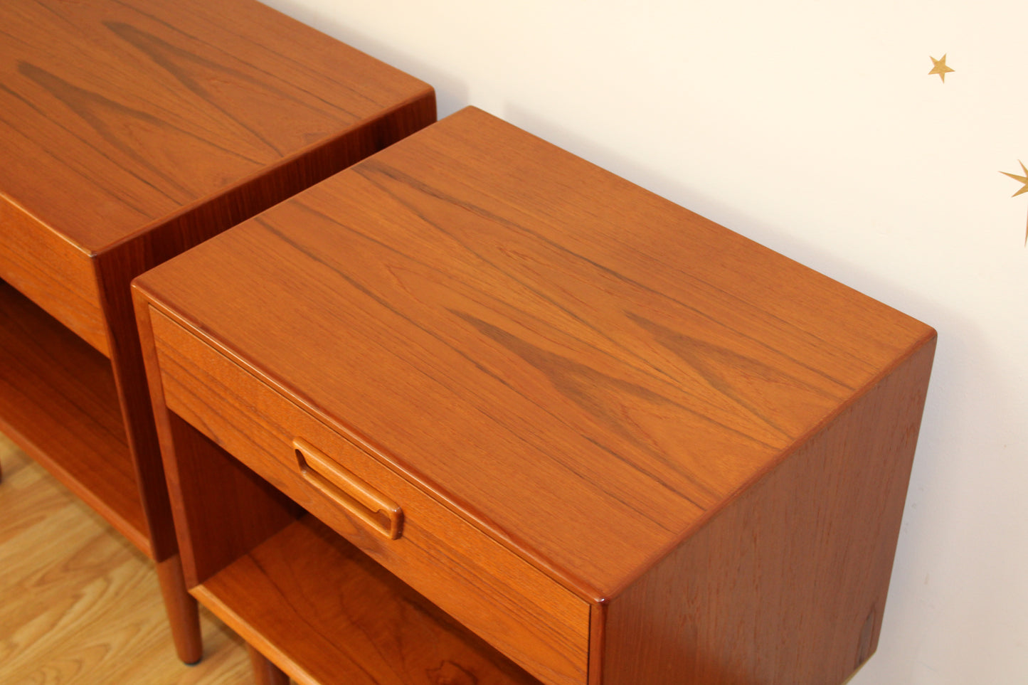 Pair of Danish Modern Teak Westnofa Nightstands