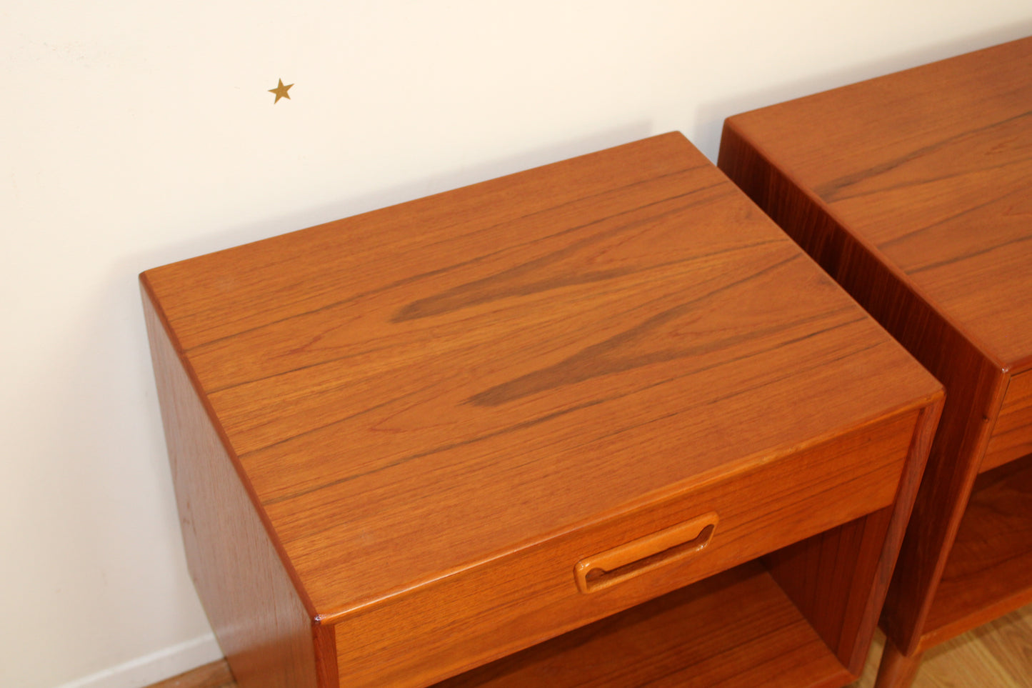 Pair of Danish Modern Teak Westnofa Nightstands