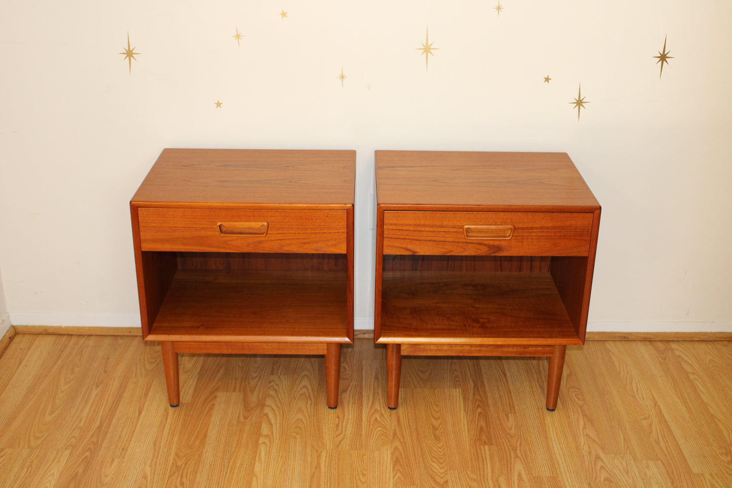 Pair of Danish Modern Teak Westnofa Nightstands