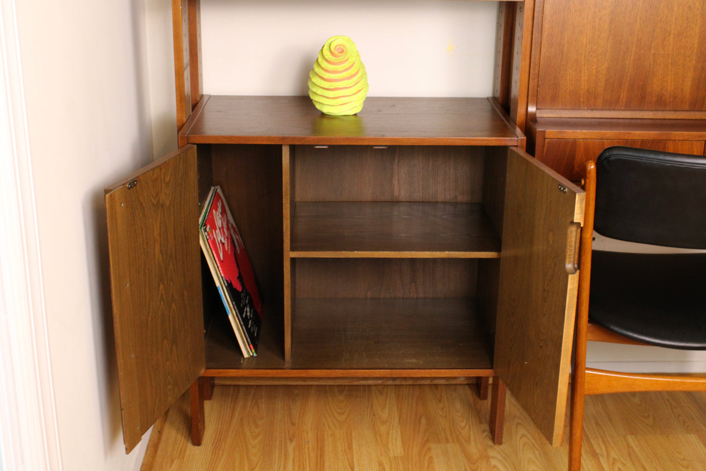 Mid-Century Modern 3-Bay Freestanding Wall Unit/Room Divider