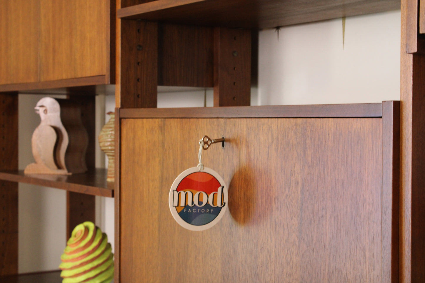 Mid-Century Modern 3-Bay Freestanding Wall Unit/Room Divider
