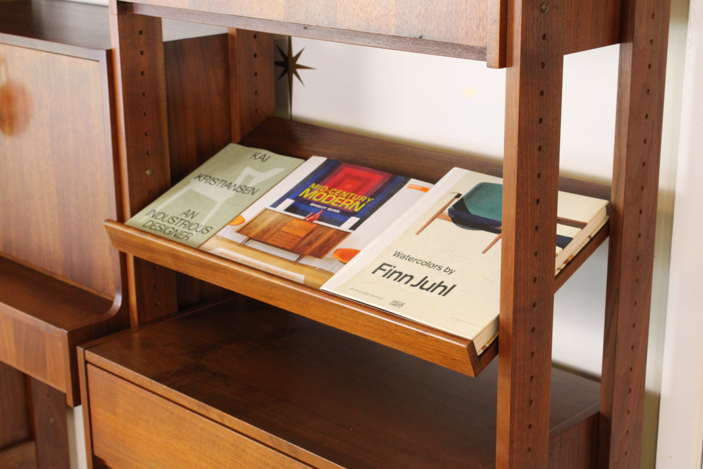 Mid-Century Modern 3-Bay Freestanding Wall Unit/Room Divider