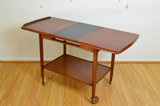 M.H. Møbler Svenborg Teak Extendable Bar Cart