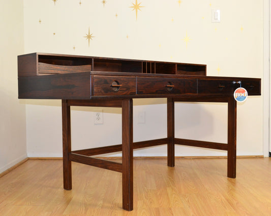 1972 Peter Lovig Danish Rosewood 'Flip-Top' Partners Desk