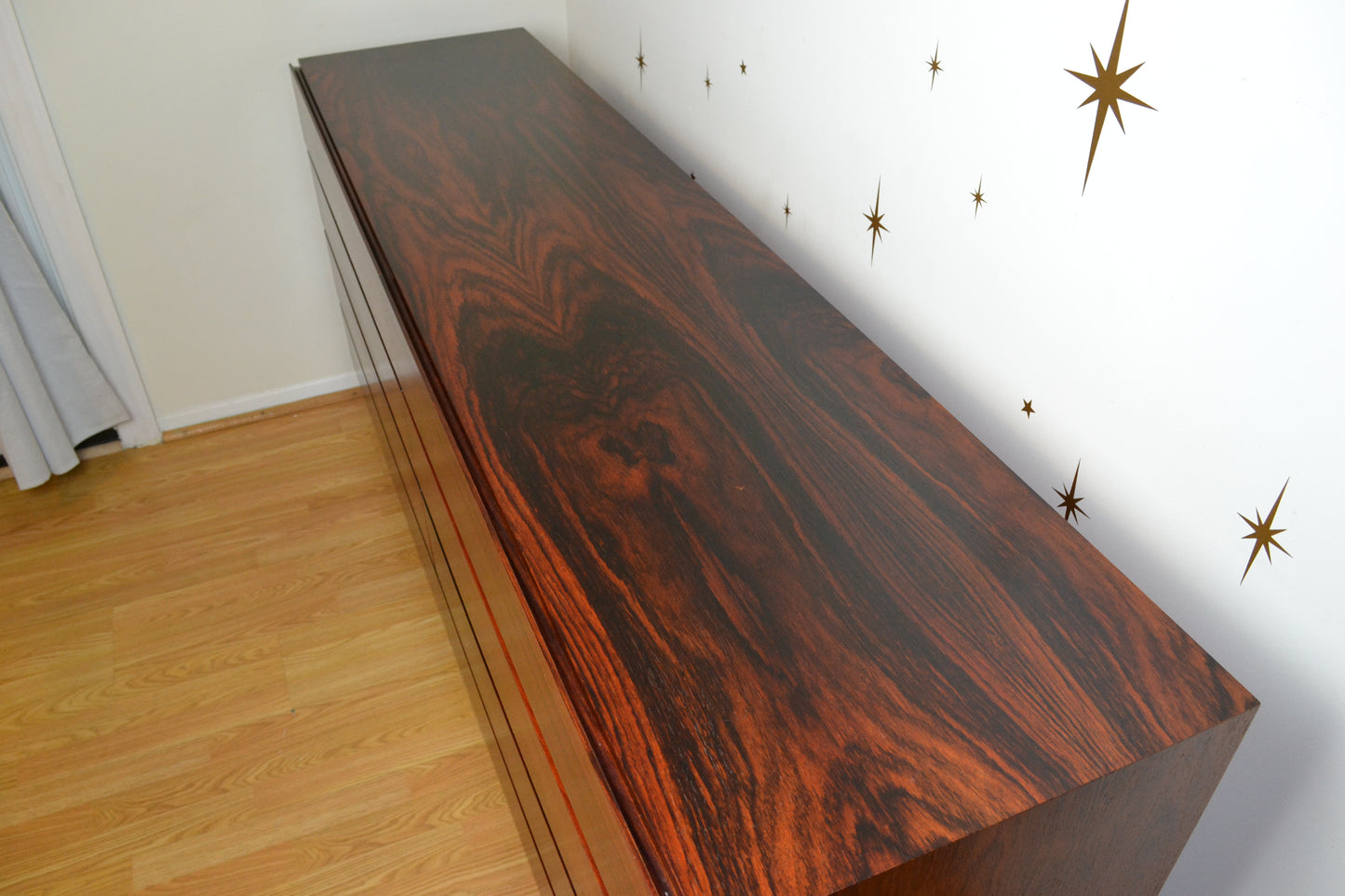 Danish Modern Rosewood 8-Drawer Long Dresser