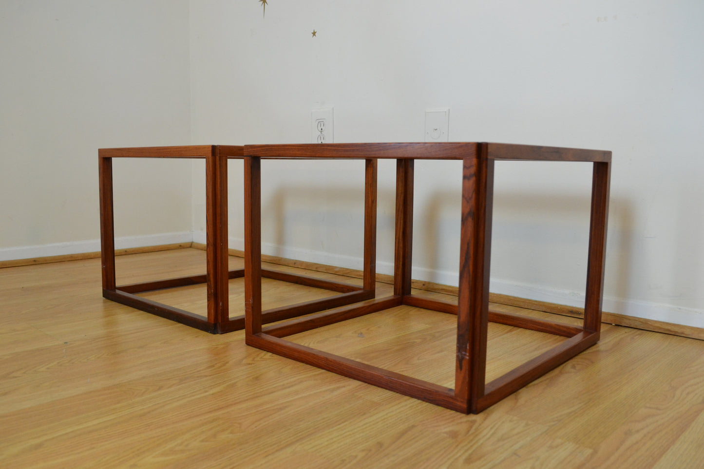 Danish Modern Kai Kristiansen Rosewood Cube Tables