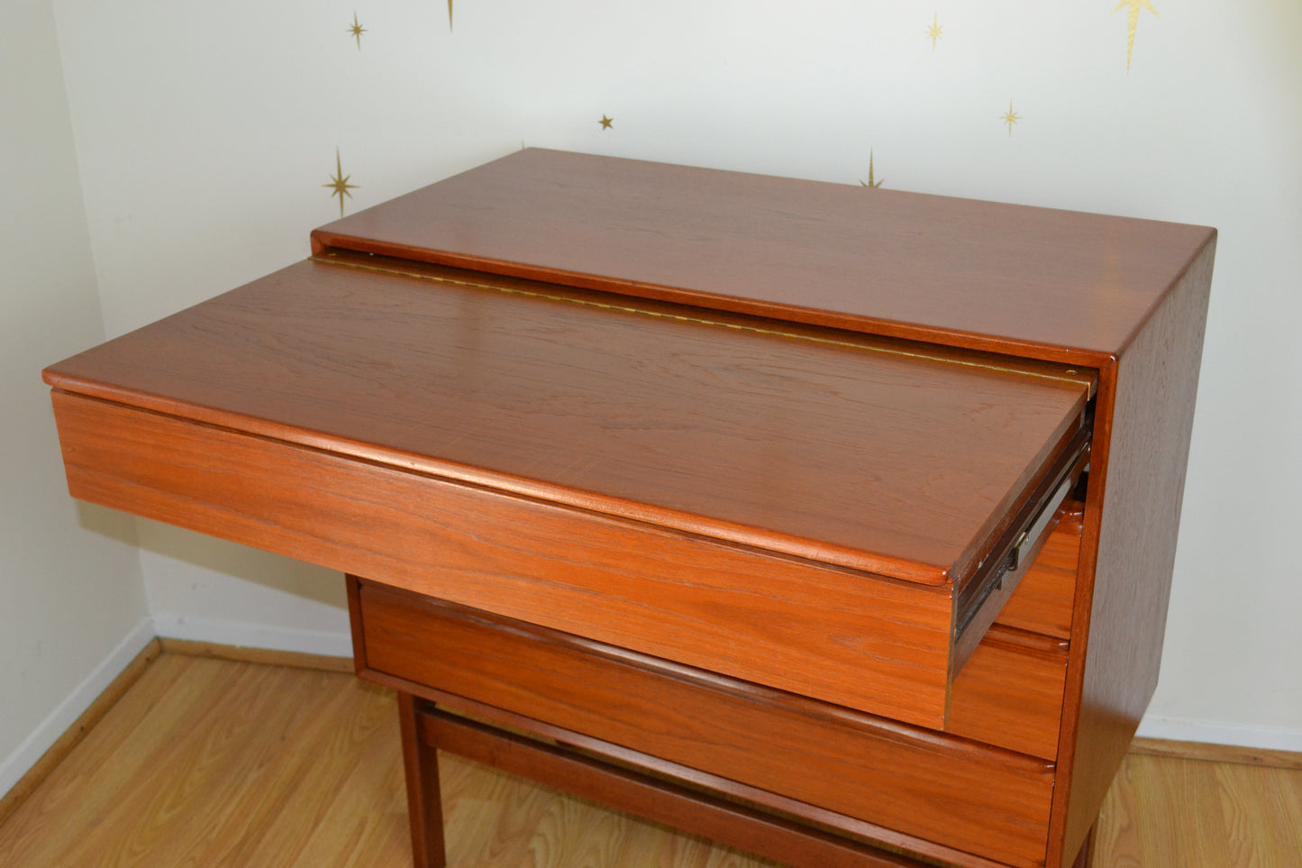 Danish Modern Teak Vanity Chest of Drawers