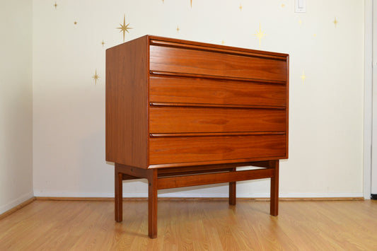 Danish Modern Teak Vanity Chest of Drawers